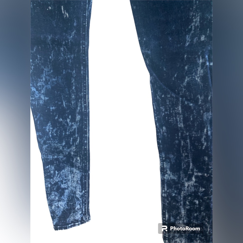Rag & Bone Acid Wash Denim Skinny Jeans Size 25 Dark Blue White Womens Ankle - Picture 6 of 12